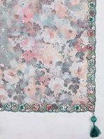 Thumbnail for House of Panchhi Turquoise Blue Georgette Sequins And Thread Embroidery Lehenga Choli & Dupatta - Distacart
