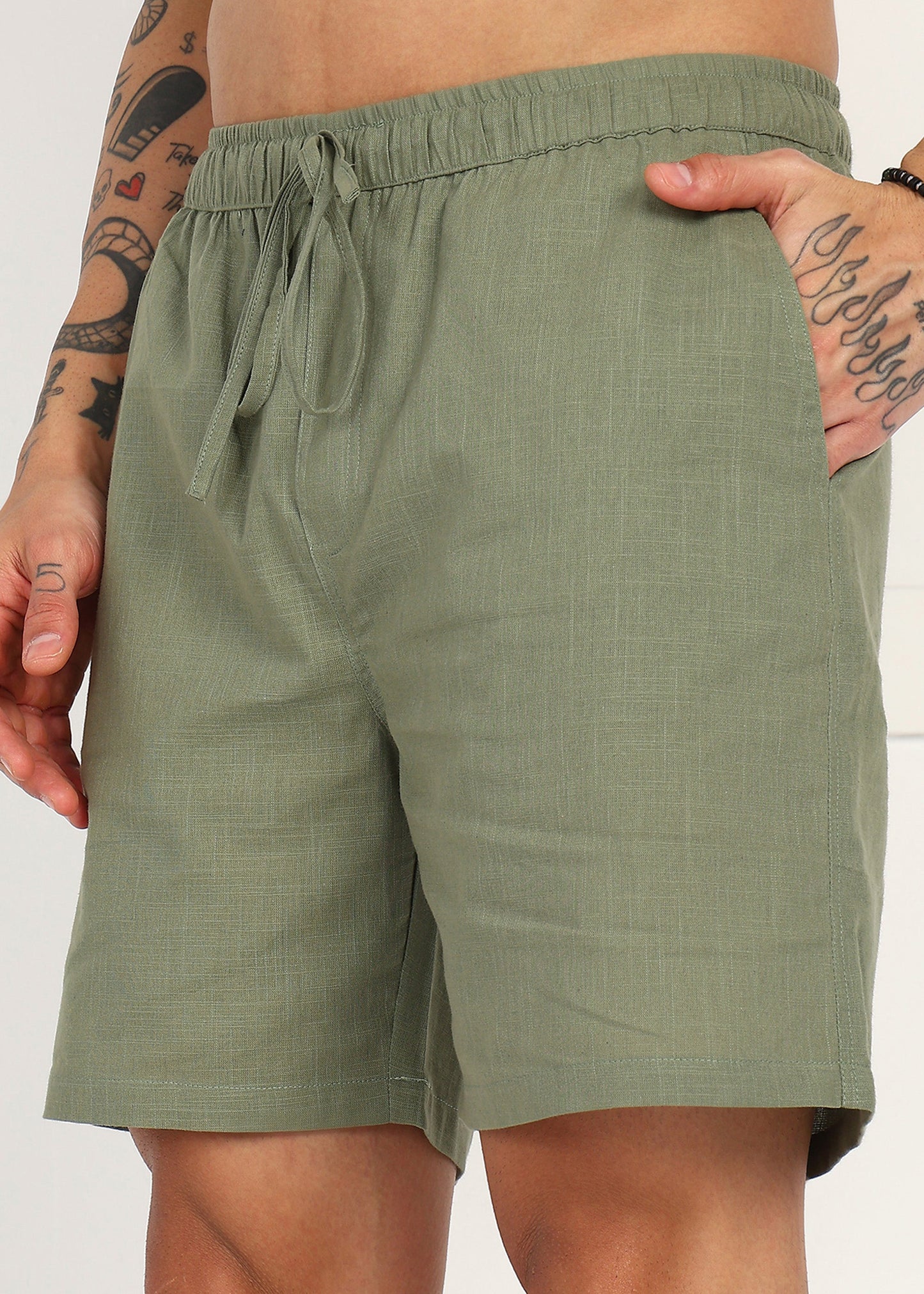 Fabmade Grove Ease Linen Shorts - Distacart