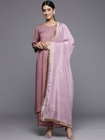 Thumbnail for Varanga Women Solid Kurta Set With Printed Dupatta - Distacart