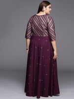 Thumbnail for Ahalyaa Plus Size V-neck Maxi Ethnic Dress - Distacart