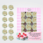 Thumbnail for sugar roses for cake cupcake decoration ivory 120 gms