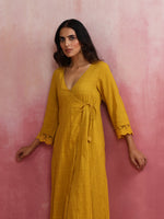 Thumbnail for trueBrowns Mustard Cotton Dobby Kurta Set - Distacart
