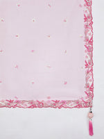 Thumbnail for House of Panchhi Pink Georgette Sequins And Thread Embroidery Lehenga Choli & Dupatta - Distacart