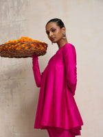 Thumbnail for trueBrowns Pink Silk Co-ord Set