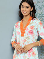 Thumbnail for Ahalyaa Floral Printed Kurta With Palazzos - Distacart