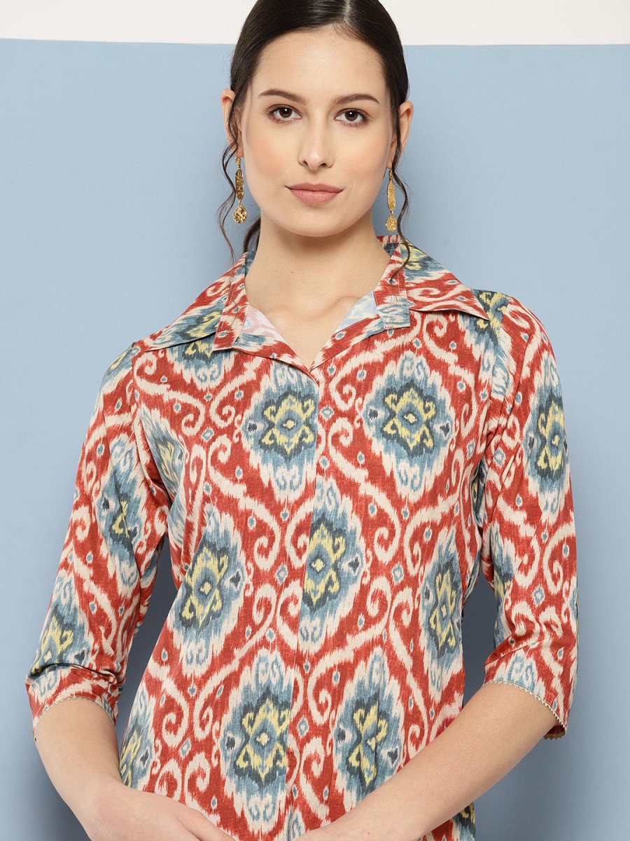 Ahalyaa Printed Ethnic Co-Ords - Distacart