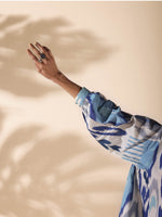 Thumbnail for trueBrowns Blue Cotton Ikat Short Co-ord Set - Distacart