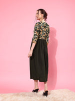 Thumbnail for Ahalyaa Floral Printed Empire Midi Dress - Distacart
