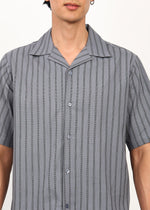 Thumbnail for Fabmade Graphite Stripe Short-Sleeve Shirt - Distacart