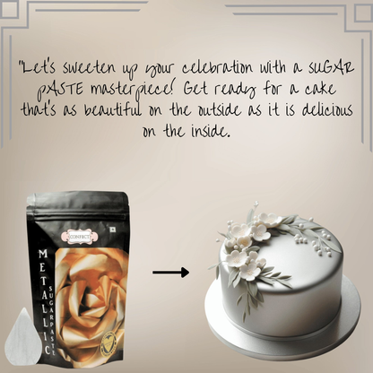confect shimmering silver sugar paste br b 900 gms b
