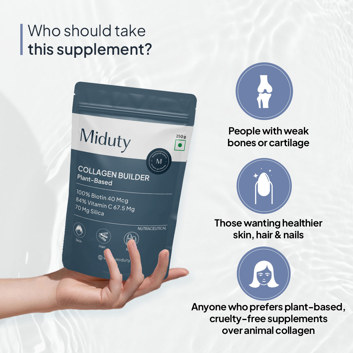 Miduty by Palak Notes Organic Plant Based Collagen - Distacart
