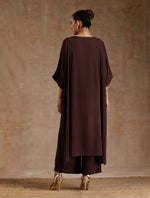Thumbnail for trueBrowns Cola Brown Modal Satin Oversized Kurta Set - Distacart