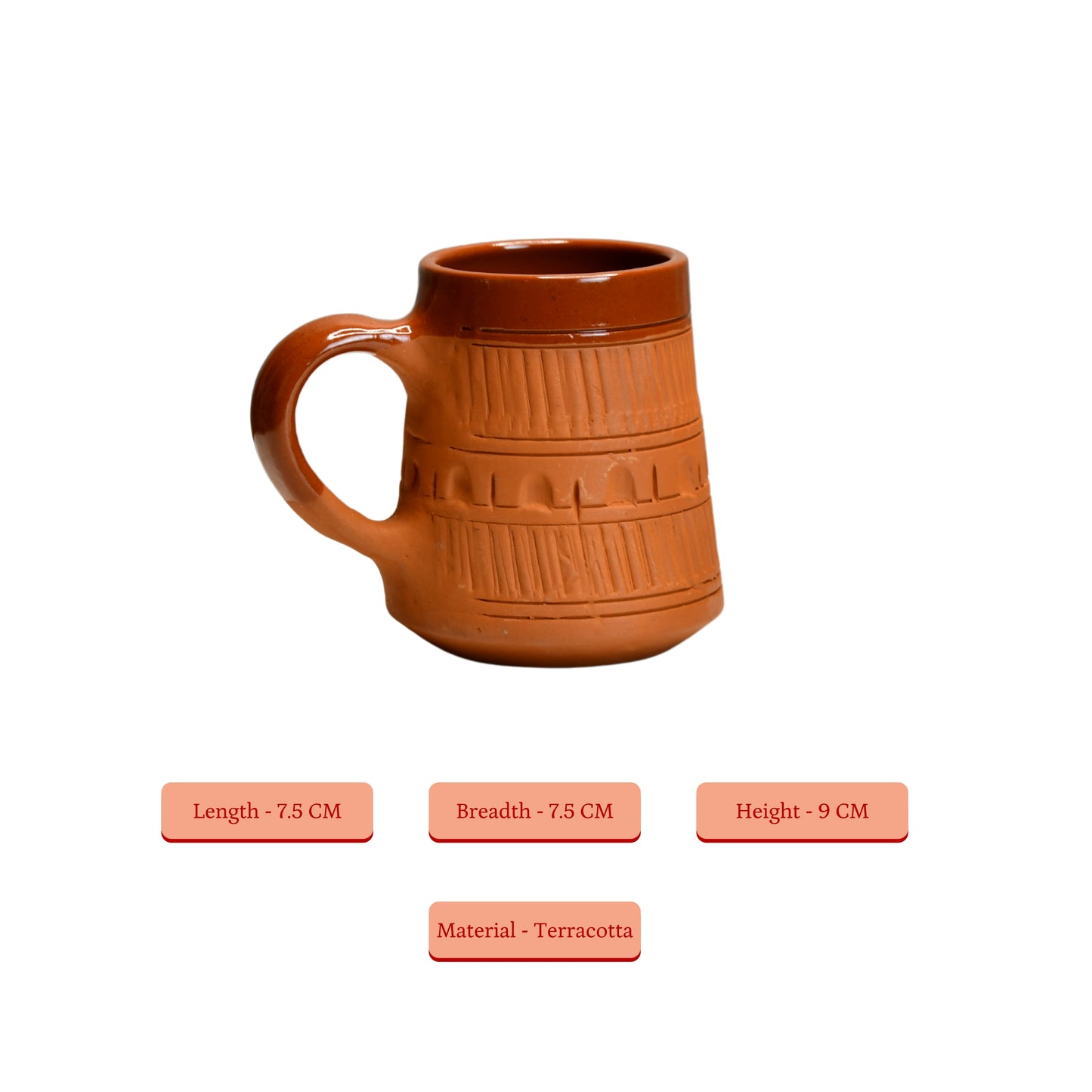 Sowpeace Traditional Terracotta Coffee mugs - Distacart