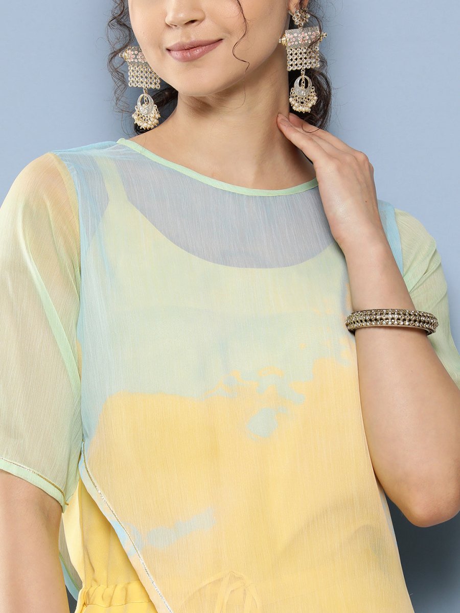 Ahalyaa Printed Waist Tie-Ups Basic Jumpsuit - Distacart