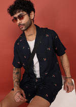 Thumbnail for Fabmade Midnight Cherry Printed Co-Ord Set - Distacart