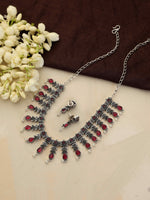 Thumbnail for trueBrowns Silver Tone Banjara Necklace Set - Distacart