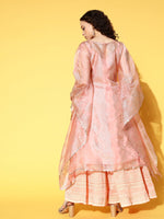 Thumbnail for Ahalyaa Women Ethnic Motifs Printed Gotta Patti Organza Kaftan Kurta - Distacart