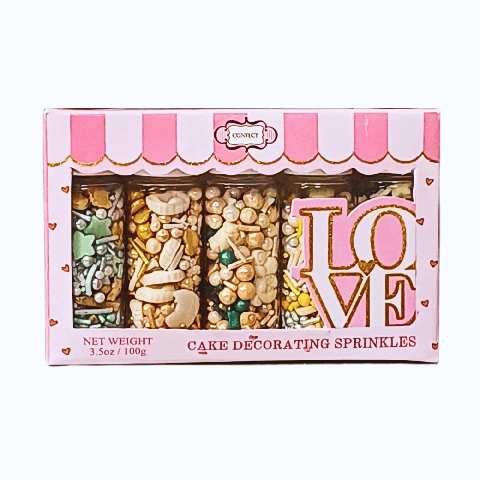 confect baby shower sprinkles mix silver baby feet feeding bottle sprinkles pack of 5 baby shower 04