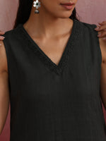 Thumbnail for trueBrowns Dark Olive Green Cotton Dobby Kurta Set - Distacart