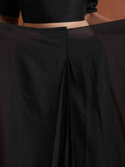 trueBrowns Black Metallic Ready To Wear Saree - Distacart