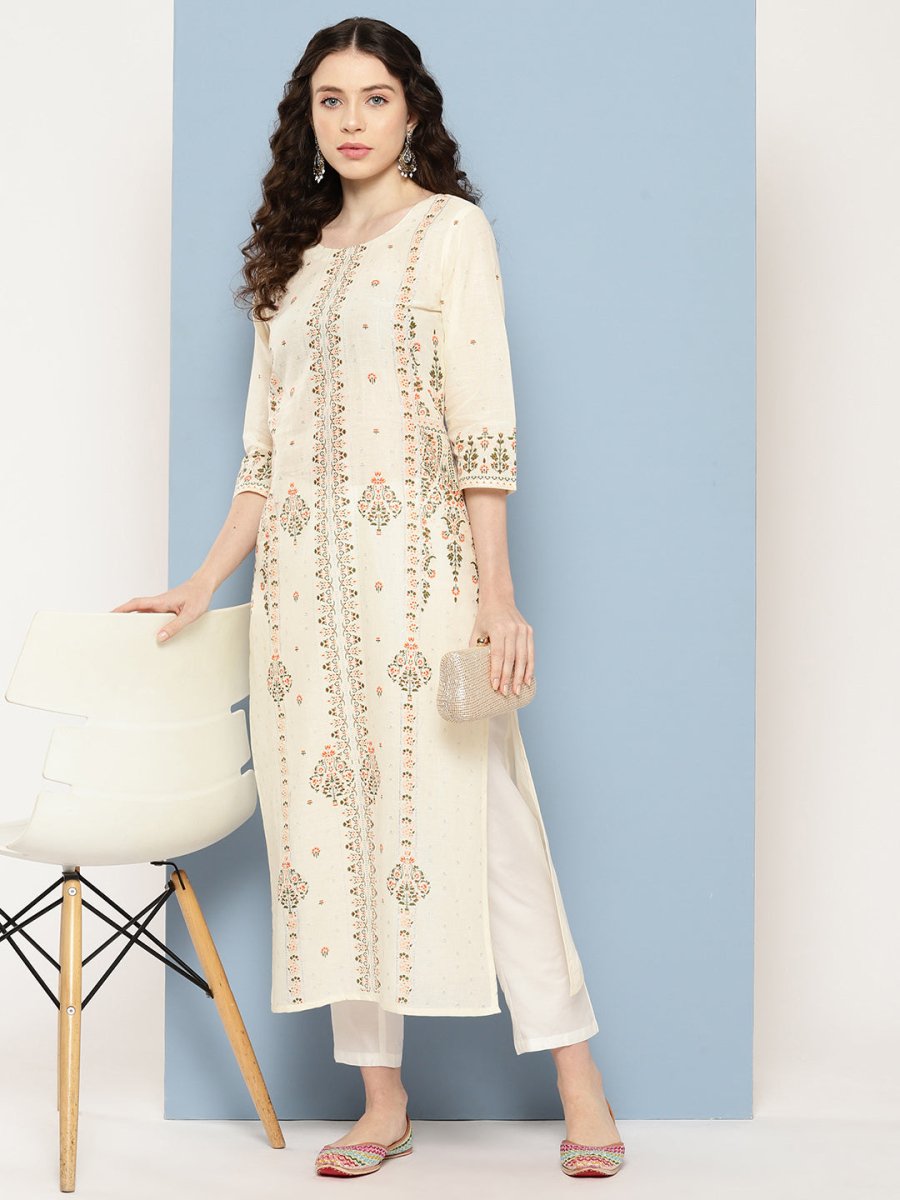 Ahalyaa Women Floral Printed Kurta - Distacart