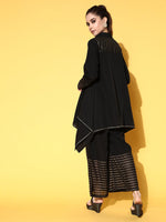 Thumbnail for Ahalyaa Women Black Printed Tunic With Palazzos - Distacart