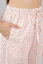 Thumbnail for Ahika Pink Cotton Striped Night Suit - Distacart