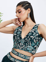 Thumbnail for House of Panchhi Pink Net Cutdana, Sequins And Zarkan Embroidery Lehenga Choli & Dupatta - Distacart
