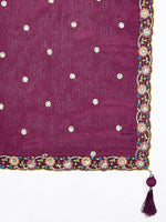 Thumbnail for House of Panchhi Green Pure Georgette Sequins And Thread Embroidery Lehenga Choli & Dupatta - Distacart