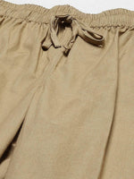 Thumbnail for Fabmade Men's Khaki Cotton Linen Pyjama