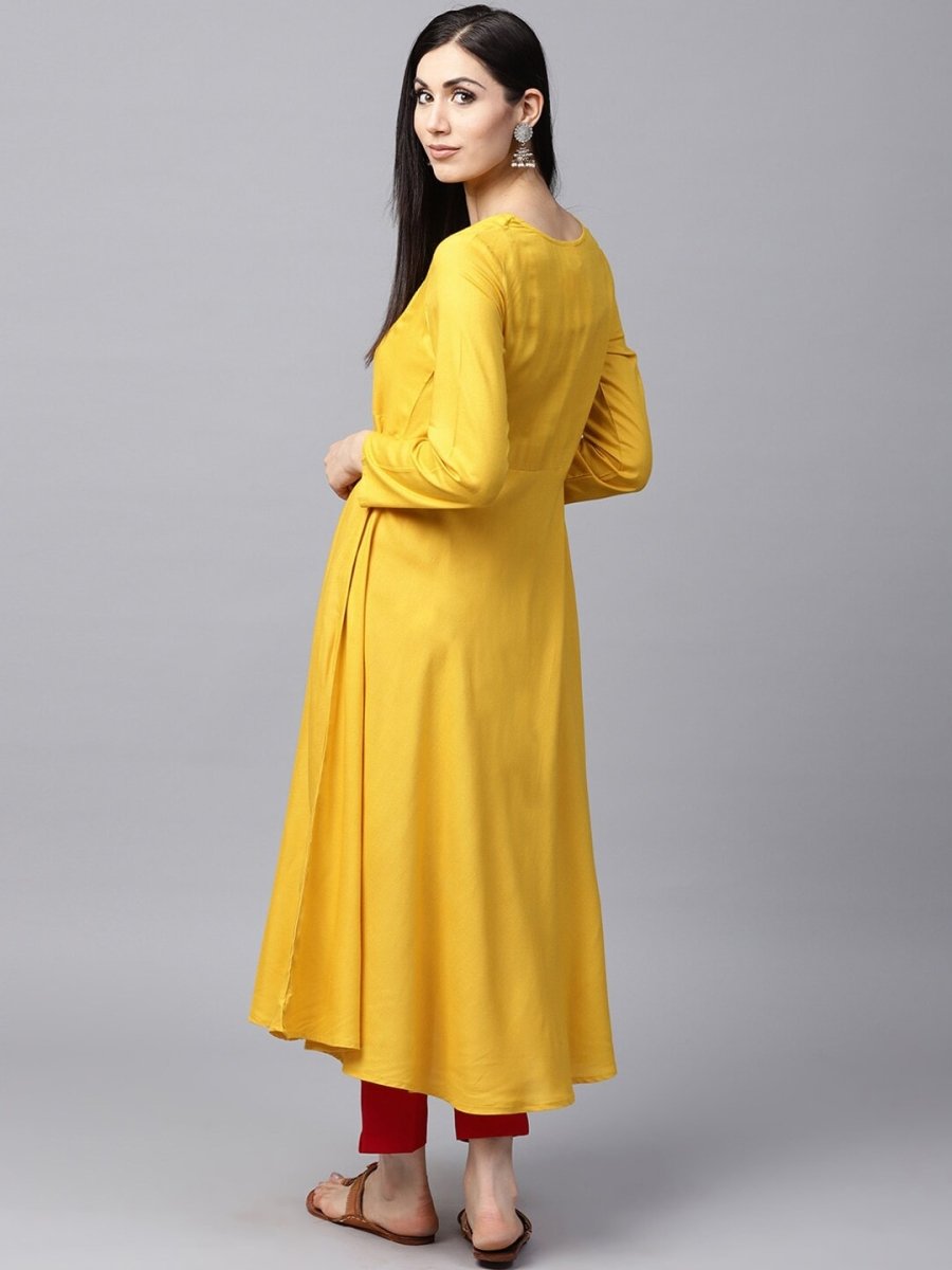Aks Women Tasseled Anarkali Kurta - Distacart