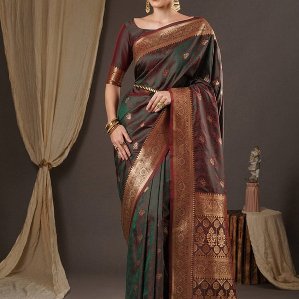 Anouk Woven Design Zari Banarasi Saree - Distacart