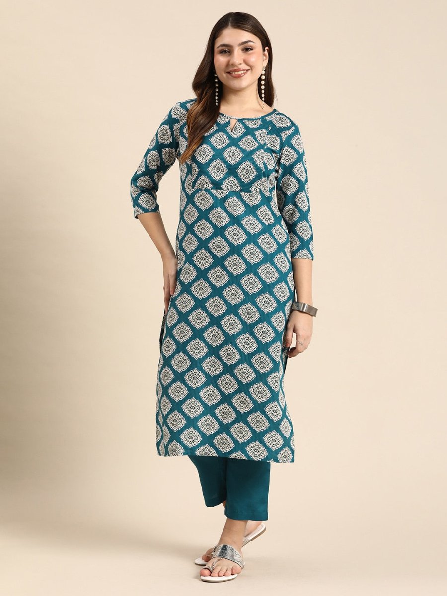 Anouk Ethnic Motifs Printed Regular Kurta with Trousers - Distacart