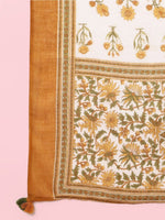 Thumbnail for Anouk Women Ethnic Motifs Embroidered Empire Pure Cotton Kurta with Trousers & With Dupatta