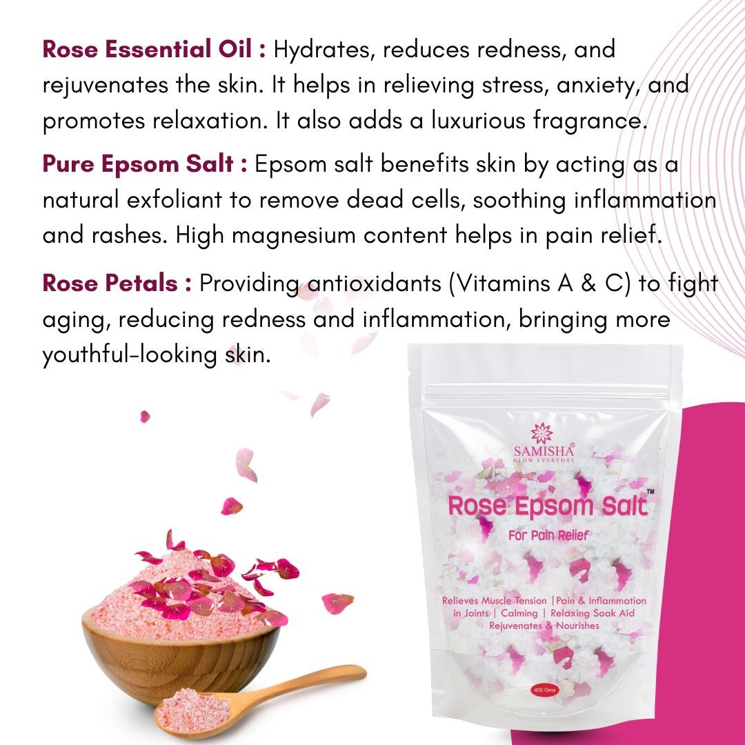 Samisha Rose Epsom Salt For Pain Relief - Distacart