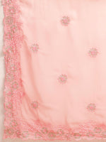 Thumbnail for kasee Floral Zari Pure Georgette Saree - Distacart