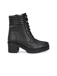Thumbnail for Delize Black High-Top Block Heeled Boots