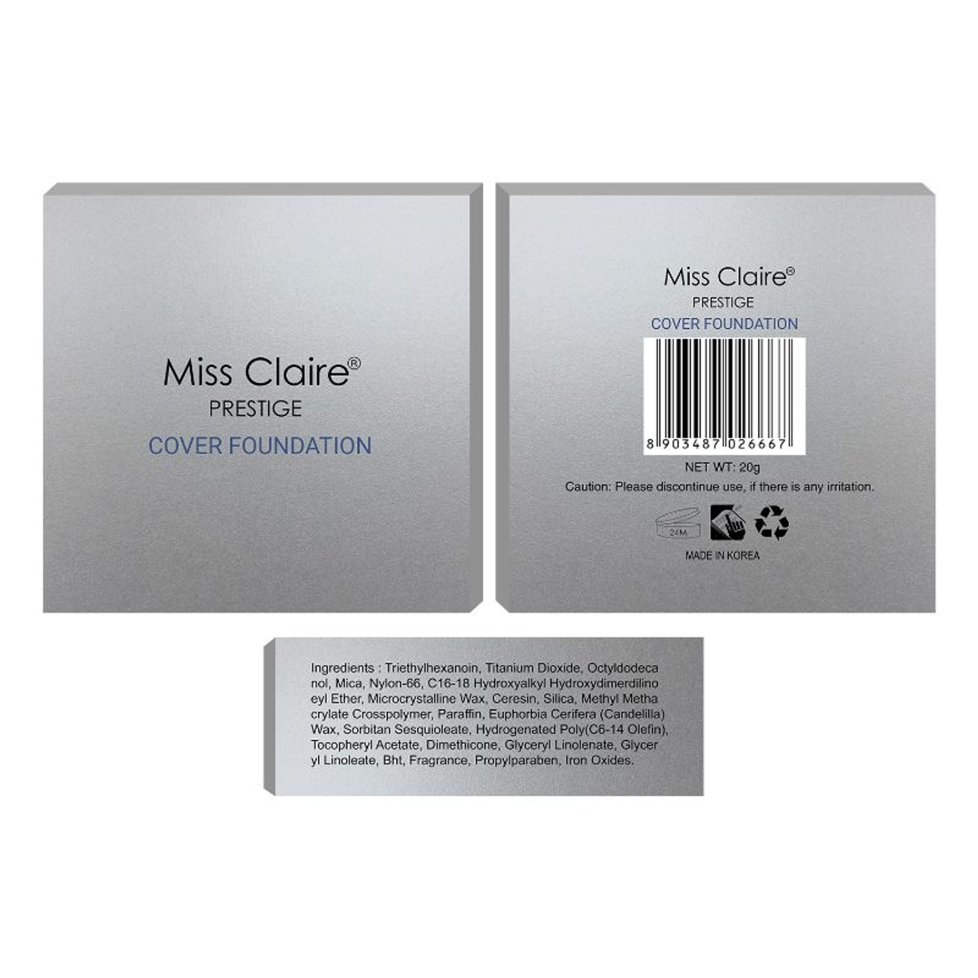 Miss Claire Prestige Cover Foundation - 626B Rose Beige