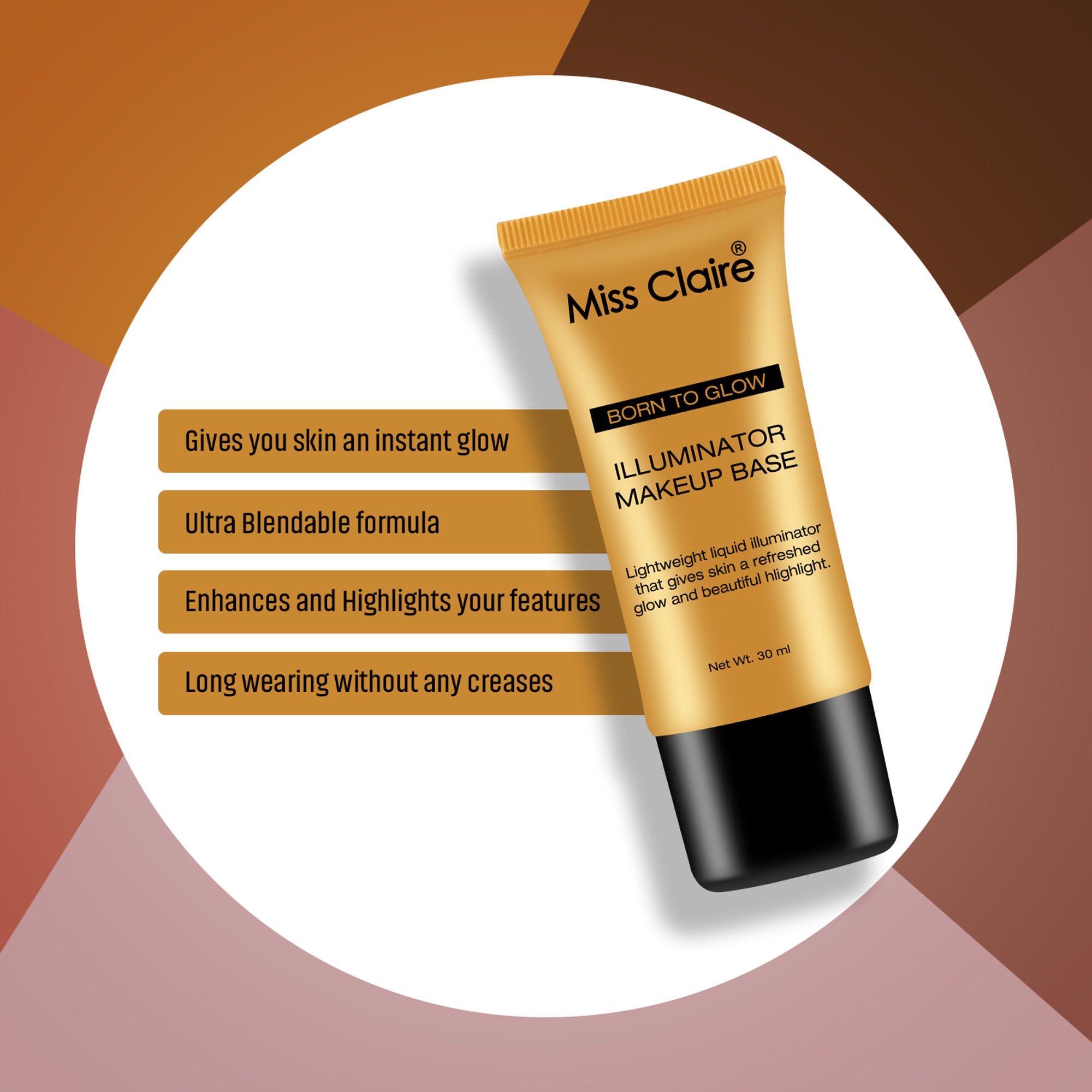 Miss Claire Illuminator Makeup Base - 03 Gold