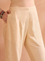 Thumbnail for Anouk Embroidered Three Quarter Sleeves Kurta With Trousers Set