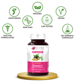 Thumbnail for bliss welness skin hair care vitamin e capsule
