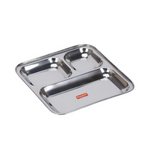 Thumbnail for Sumeet Stainless Steel 3 in 1 Idli Wada Compartment plate - Small - Dista