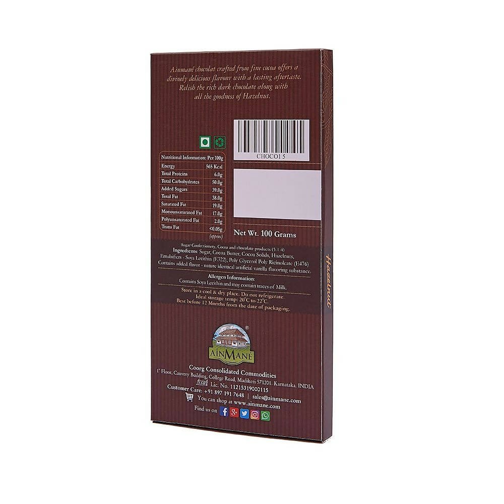 Ainmane Hazelnut Dark Chocolate 55% Cocoa - Distacart