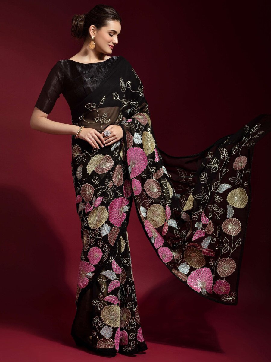 Anouk Embellished Saree - Distacart