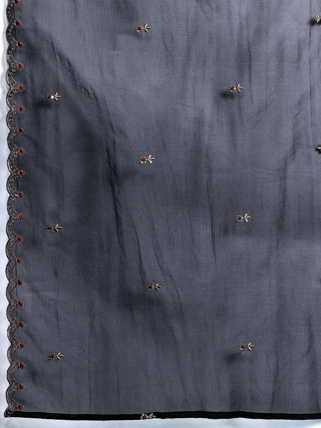 Indo Era Ethnic Motifs Embroidered Sequinned Kurta With Trousers & Dupatta