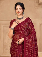 Thumbnail for Anouk Bandhani Printed Pure Chiffon Saree - Distacart