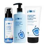 Thumbnail for Plum Coconut Shampoo, Conditioner and Hair Serum Kit for Soft and Shiny Hair