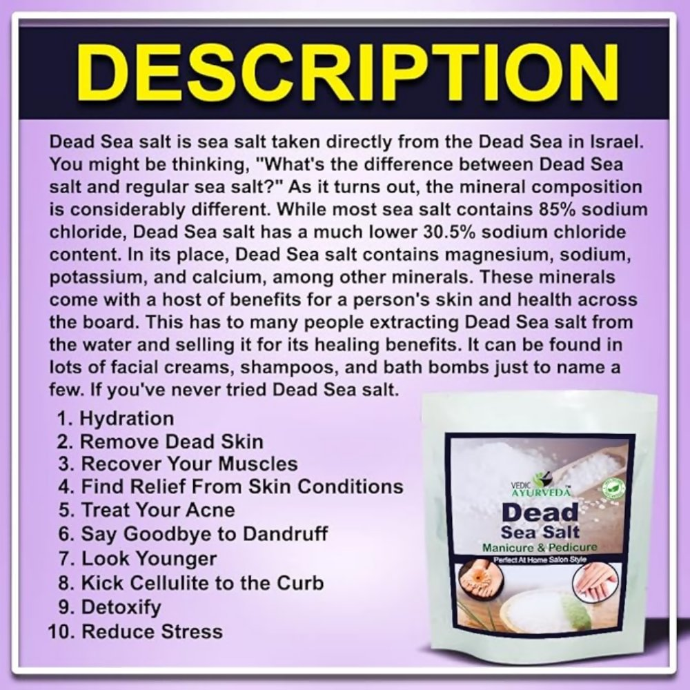 VedicAyurveda Dead Sea Salt Manicure & Pedicure kit - Dista