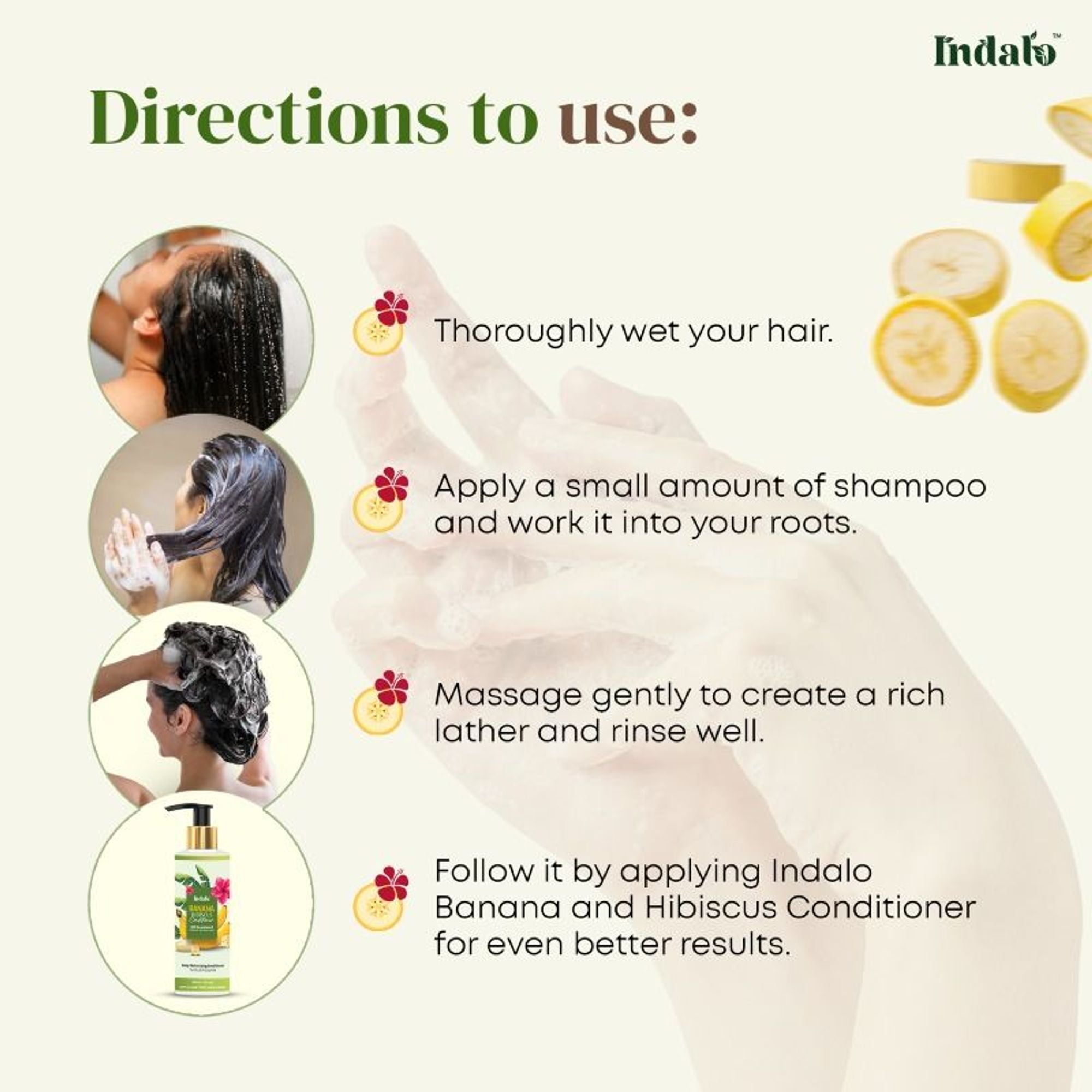Indalo Banana Hibiscus Shampoo For Dry & Frizzy Hair - Dista