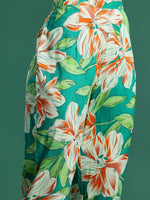 Thumbnail for Indo Era Women Floral Printed Regular Pure Cotton Kurta with Trousers